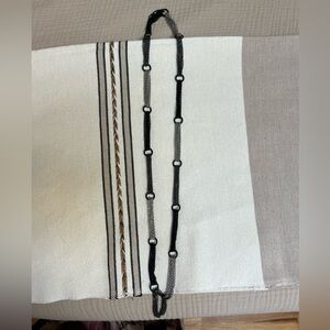 Long chain metal necklace